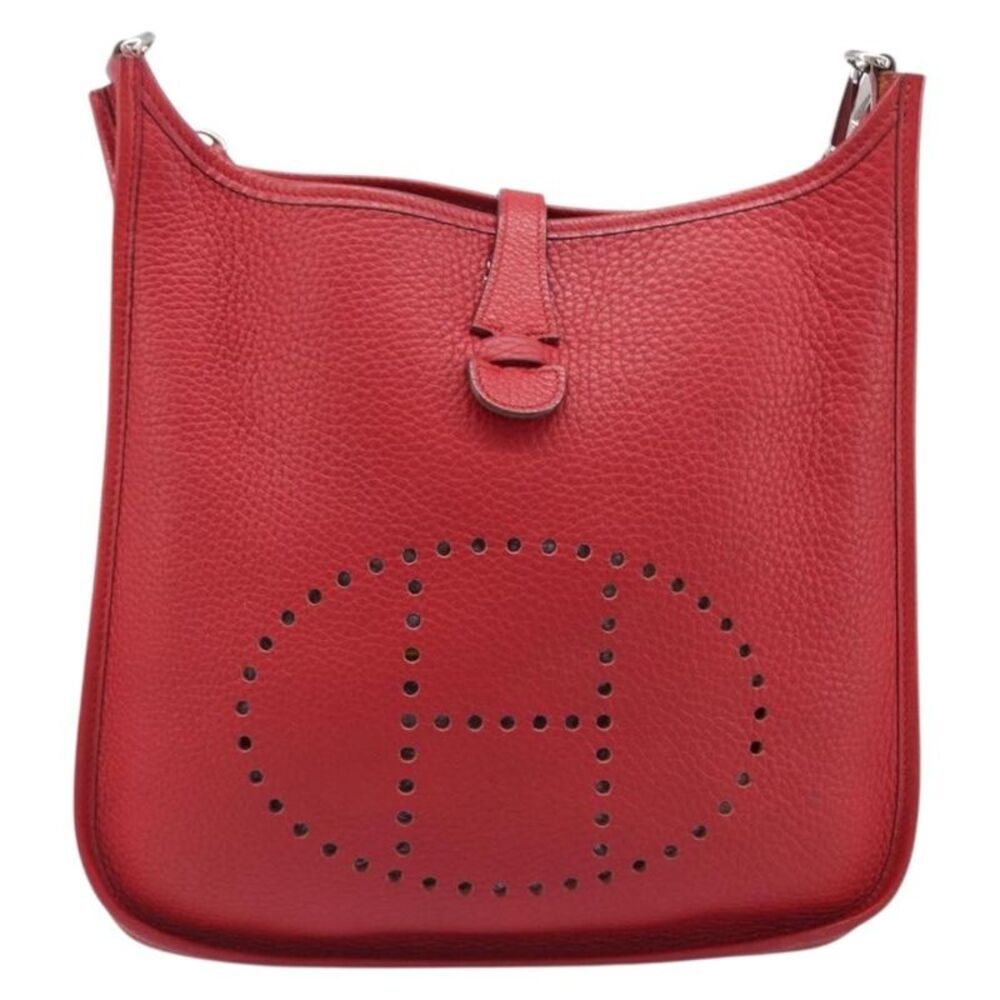 Hermes Evelyne Bag Gen Iii Clemence Red Leather Shoulder Bag Bag